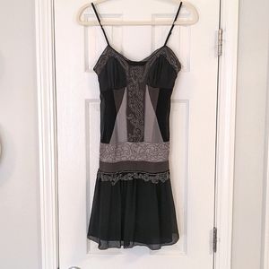 Grey/Lavender Flapper/Swing Mini Dress